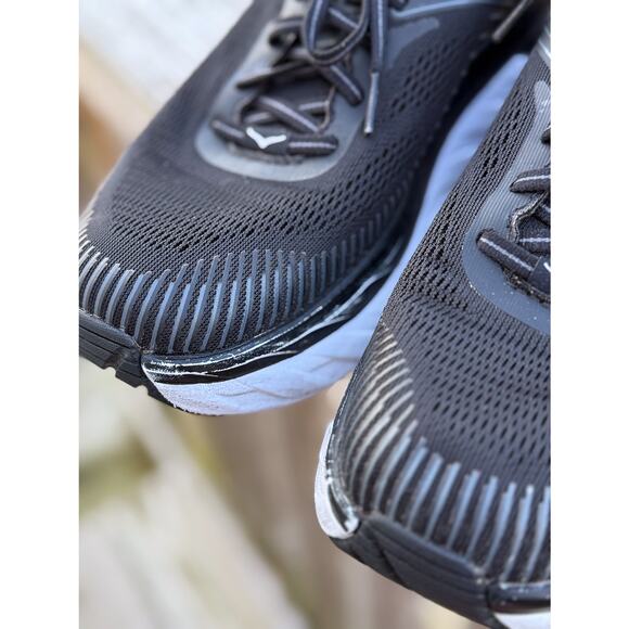 HOKA Bondi 7 Men’s Size 10 Black Athletic Shoes Comfort Walking Shoes - Picture 5 of 16